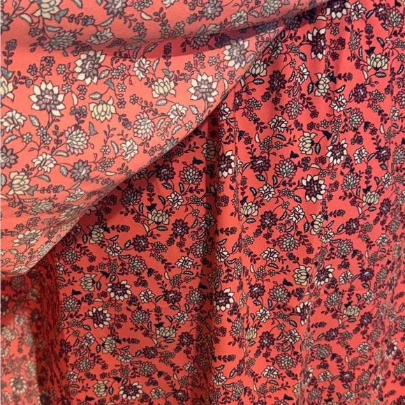 LOFT Outlet Coral Floral A-Line Skirt - Picture 5 of 7